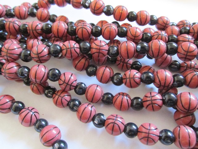 (image for) Brown basketball beads #1479 - Click Image to Close